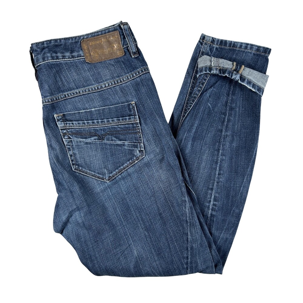 Diesel Fayza Jeans Womens 26 Relaxed Boyfriend Medium Wash Whiskering Denim